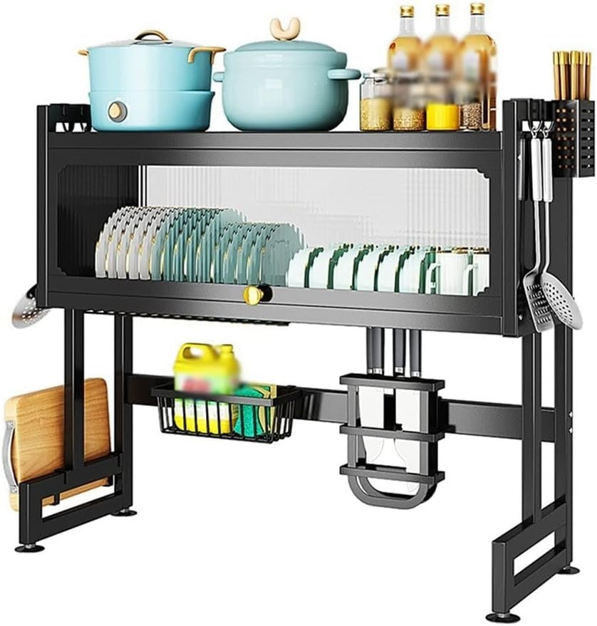 Kitchen Sink Shelf With Sliding Door Cabinet