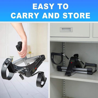 Mini Indoor Pedal Exerciser – Portable Desk Cycle Bike for Arm & Leg Fitness with LCD Display
