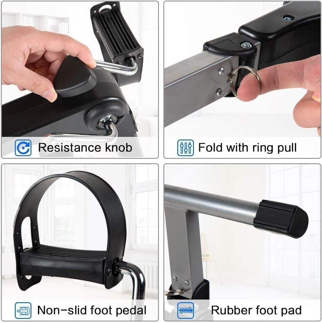 Mini Indoor Pedal Exerciser – Portable Desk Cycle Bike for Arm & Leg Fitness with LCD Display