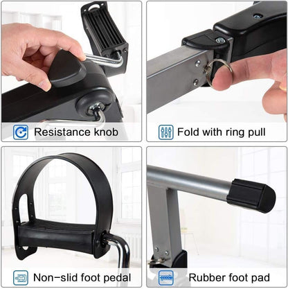 Mini Indoor Pedal Exerciser – Portable Desk Cycle Bike for Arm & Leg Fitness with LCD Display