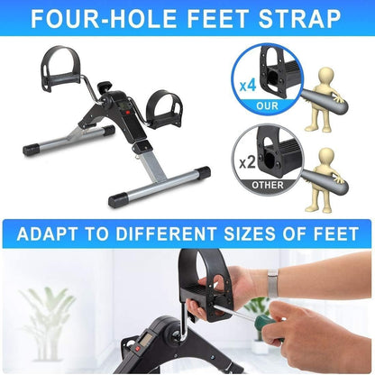Mini Indoor Pedal Exerciser – Portable Desk Cycle Bike for Arm & Leg Fitness with LCD Display