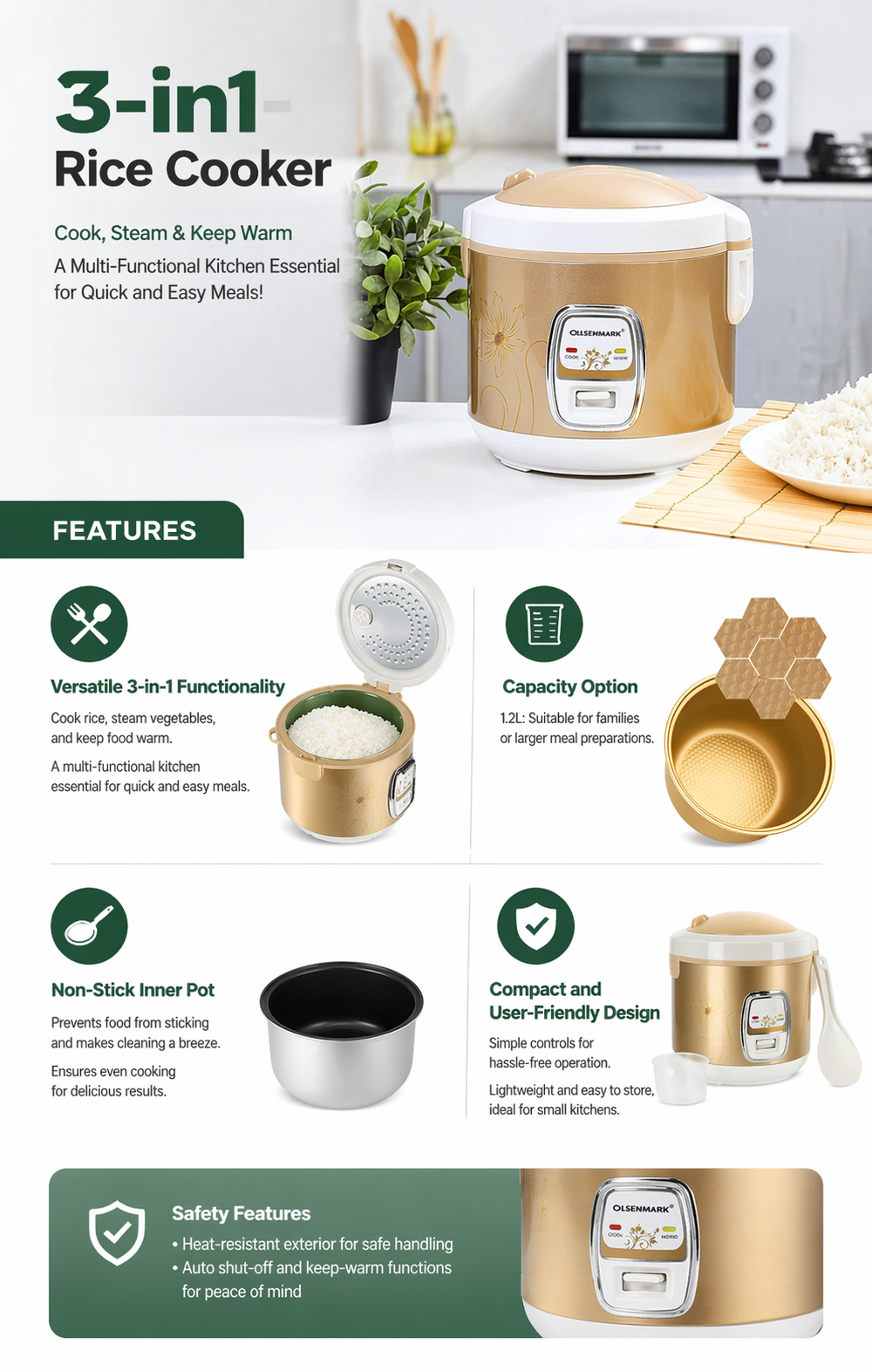 3-in1-Rice Cooker