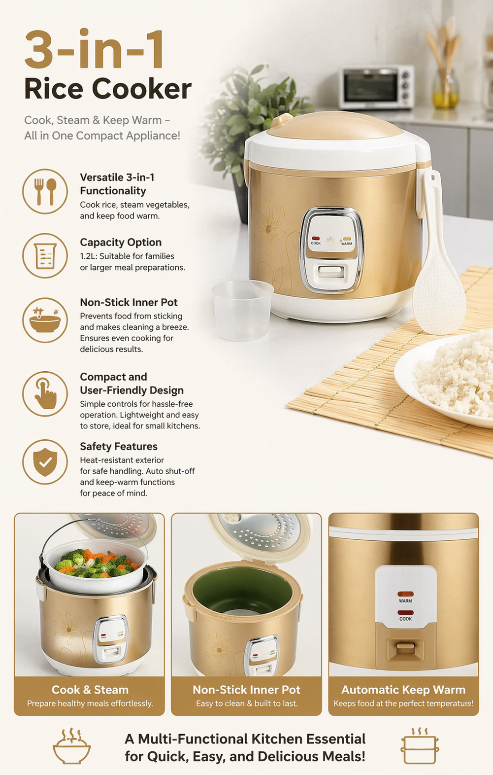 3-in1-Rice Cooker