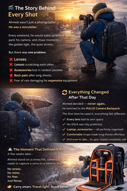 Camera backpack waterproof camera bag