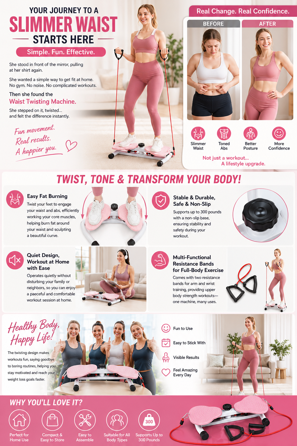 Waist Twisting Machine for Exercise