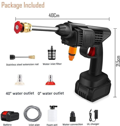 High Pressure Water Cleaning Gun – Cordless Car Wash Pressure Washer 300W 30 Bar