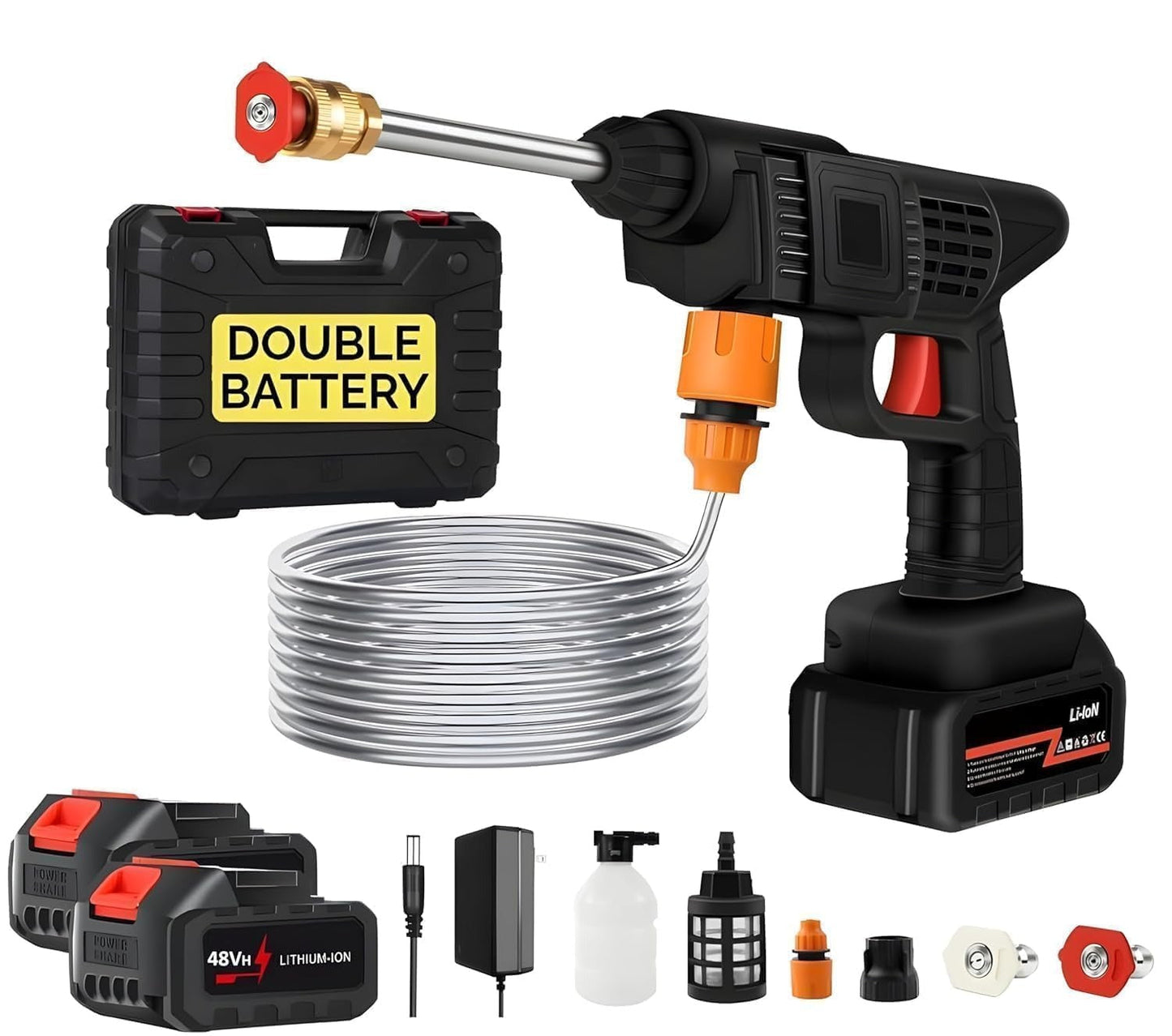 High Pressure Water Cleaning Gun – Cordless Car Wash Pressure Washer 300W 30 Bar